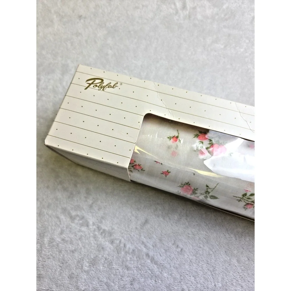 Vtg Karen Carson‎ Scented Drawer Lining Floral Cottage Rose 108x17.5 NIB Polyfab